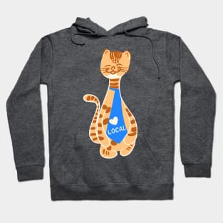 Shop Local Support Local - Cat Love local 3 Hoodie